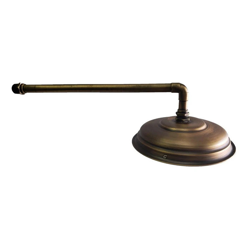 Ducha Cobre 23 Cm Con Tubo De 40 Cm Acabado Bronce Antiguo - Image 2
