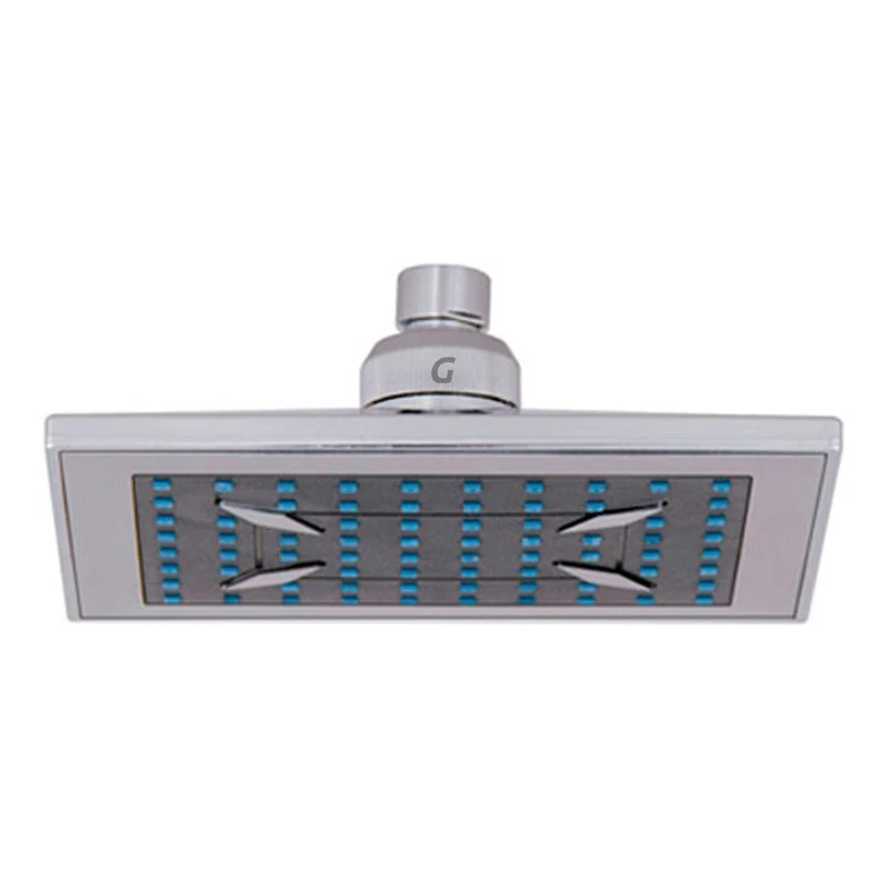 Regadera Rectangular En Abs Cromada De 6 Pulgadas