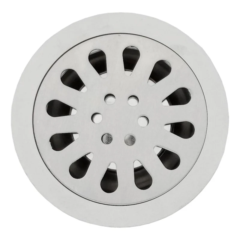 Rejilla Circular Para Piso En Acero Inoxidable 10cm