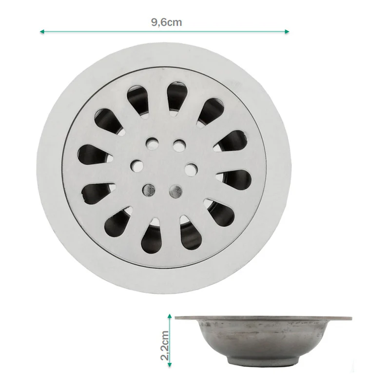 Rejilla Circular Para Piso En Acero Inoxidable 10cm - Image 2