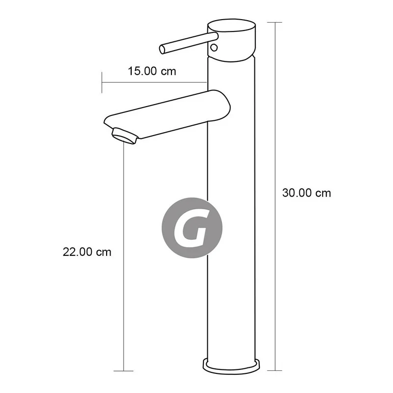 Griferia Lavamanos Monocontrol Tubular Cuello Recto Negro - Image 4