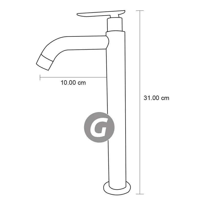 Griferia Tubular Alta Cuello Curvo Agua Fria Cobre Antiguo - Image 4
