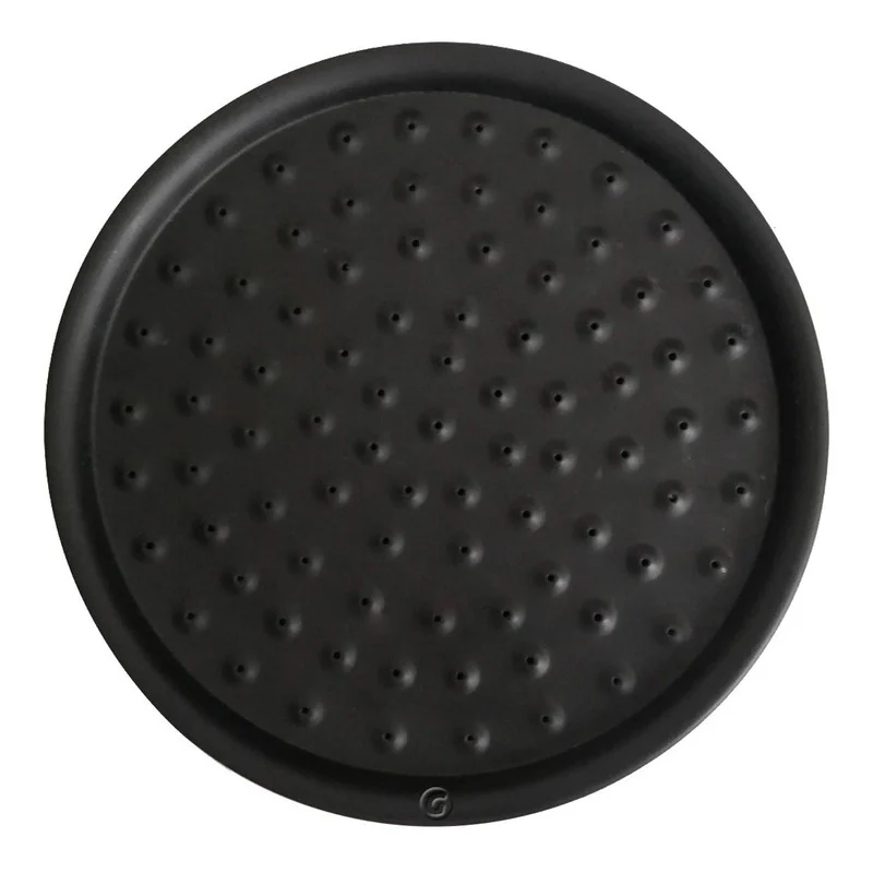 Ducha Negra Circular Vintage 20cm