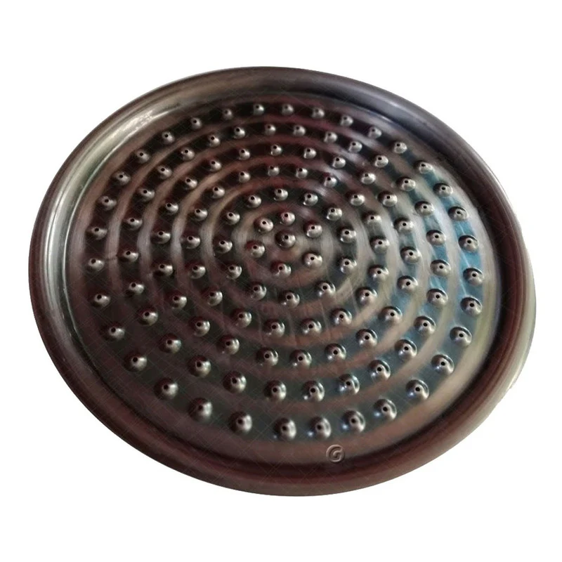 Ducha Circular En Cobre 20cm Acabado Niquel Antiguo