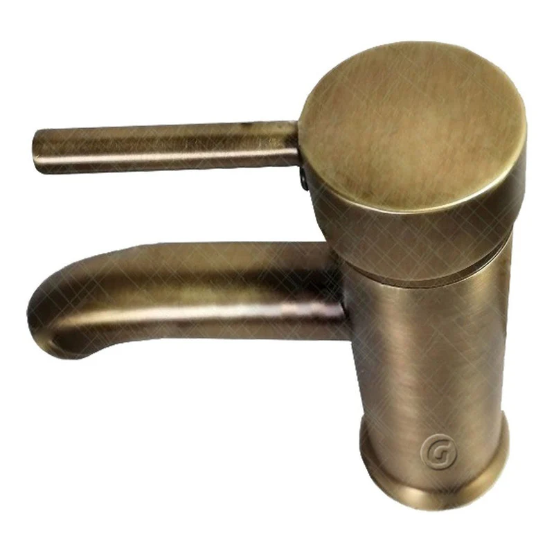 Griferia Tubular Baja Cuello Curvo Monocontrol Bronceantiguo - Image 2