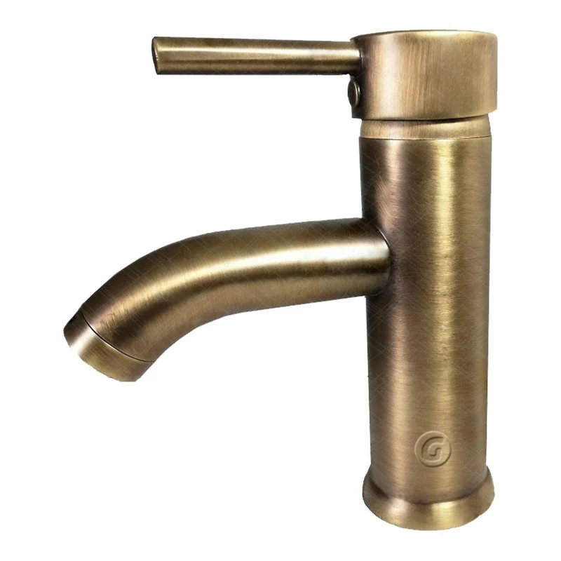 Griferia Tubular Baja Cuello Curvo Monocontrol Bronceantiguo - Image 3