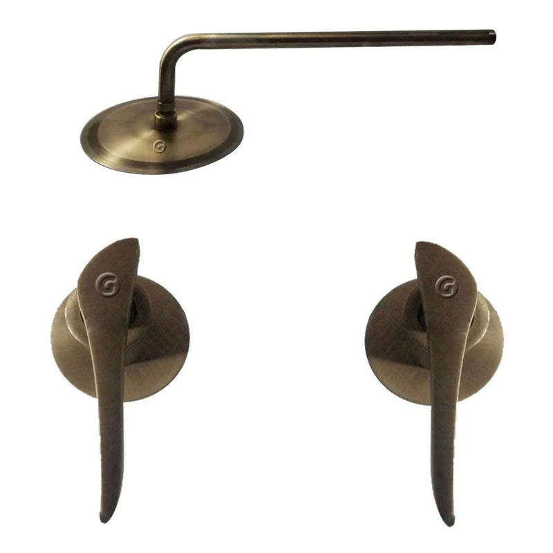 Mezclador Ducha Vintage Bronce Antiguo Con Ducha - Image 6