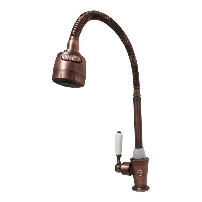 Lujosa Griferia Vintage Cobre Antiguo Flexible - Image 2
