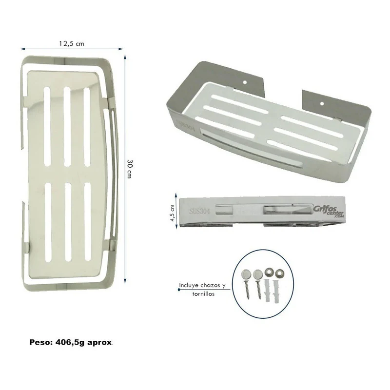 Repisa De Baño Rectangular En Acero 304+ - Image 4