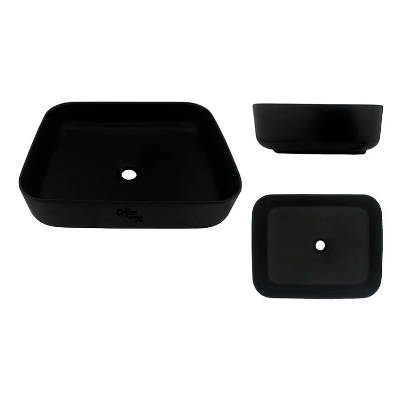 Lavamanos Rectangular Negro Rectangular - Image 3
