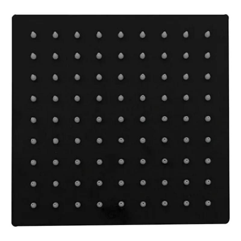 Ducha Cuadrada Negra En Acero 304-8 PuLG
