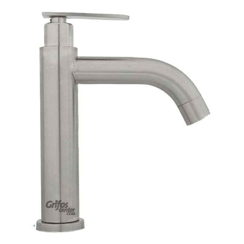 Llave Lavamanos Baja Cylinder Satin Curvo