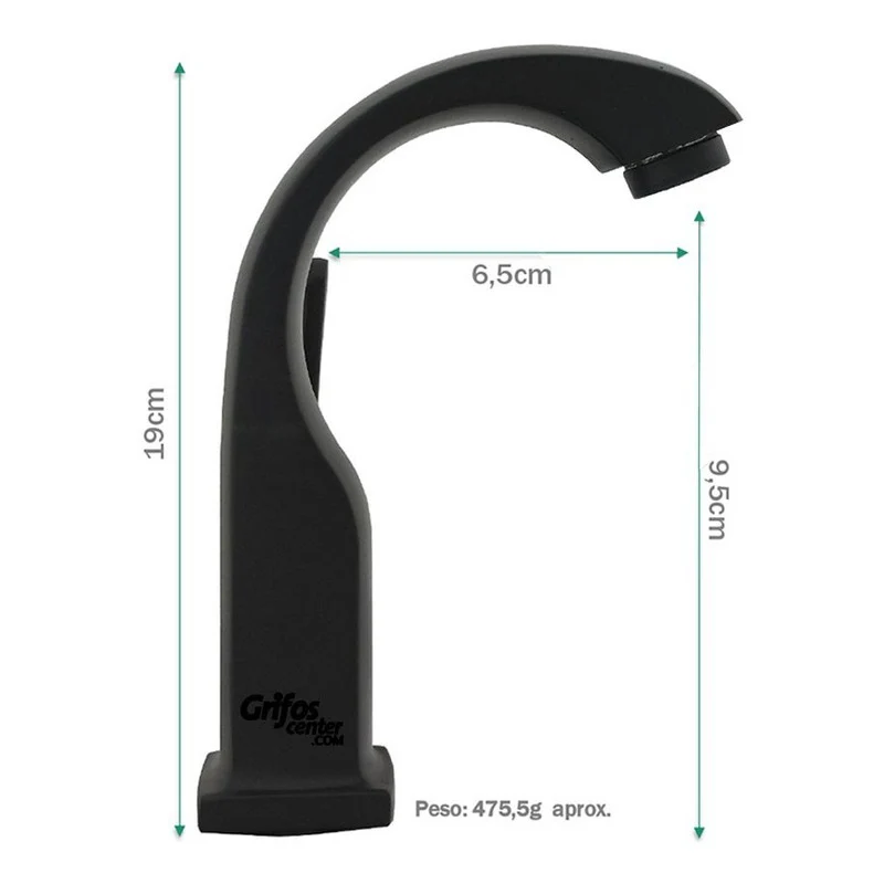 Llave Lavamanos Baja Cisne Black - Image 2