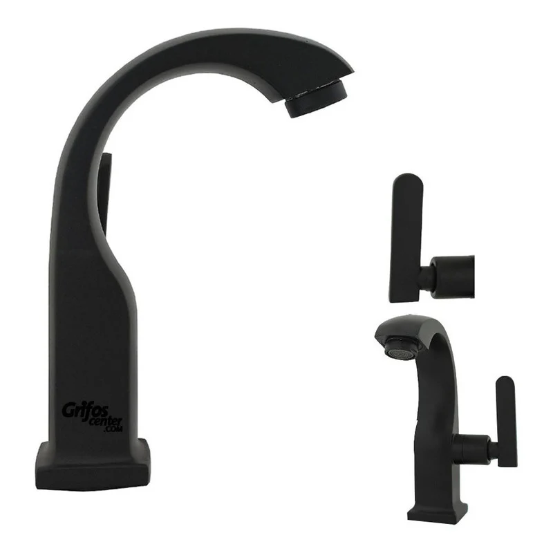Llave Lavamanos Baja Cisne Black - Image 3