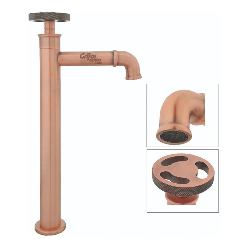 Grifería Lavamanos Agua Fría Alta Vintage Industry Rose - Image 3