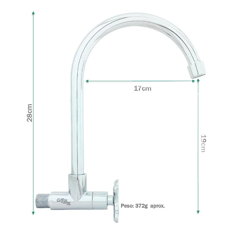 Grifería Lavaplatos De Pared Agua Fría De Pared Trébol - Image 2