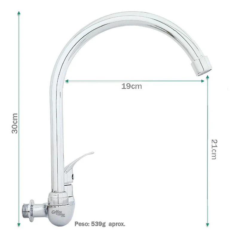 Grifería De Pared Agua Fría Cuello Ganso Pinna - Image 2