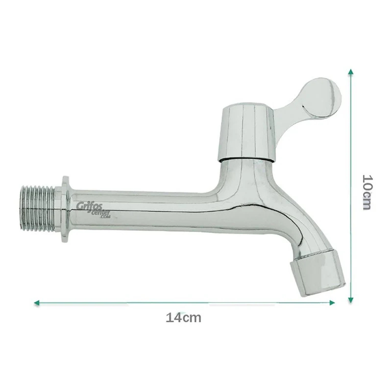 Grifería De Pared Agua Fría Mediana Zamak - Image 4