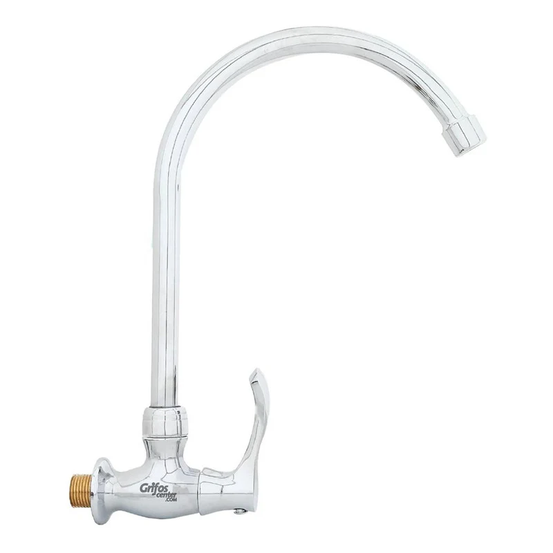 Grifería De Pared Agua Fría Cuello Ganso Rizio