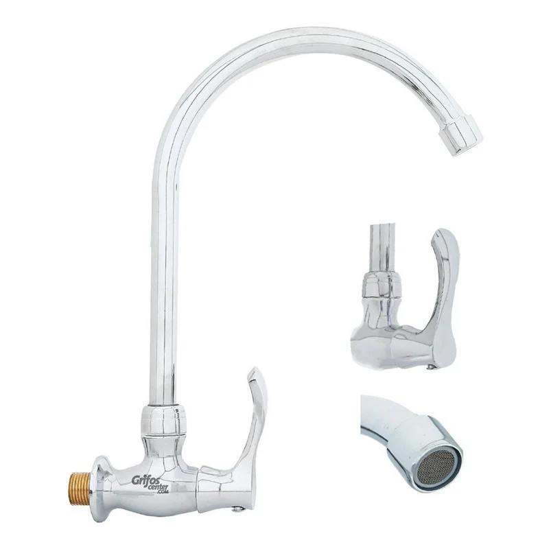 Grifería De Pared Agua Fría Cuello Ganso Rizio - Image 2