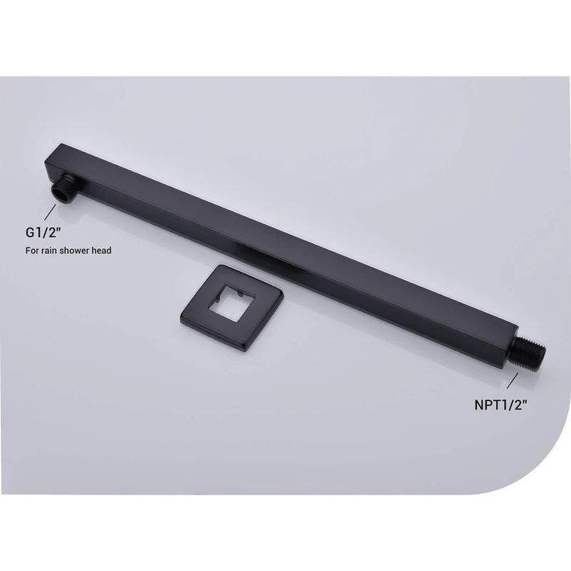 Tubo De Ducha Cuadrado Negro - Image 3