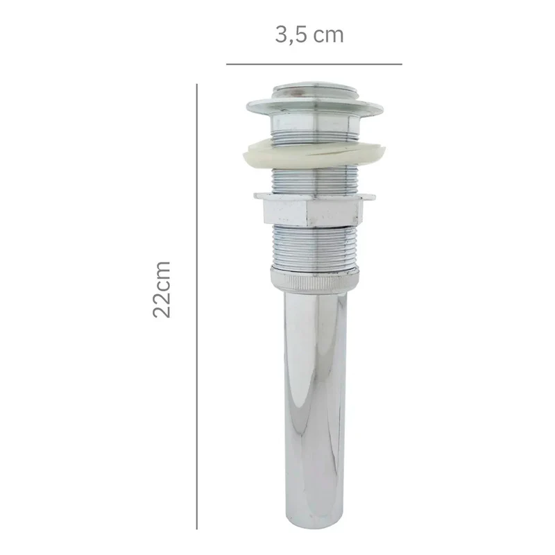 Desagüe De Push Sin Rebose Moneda Zamak - Image 2