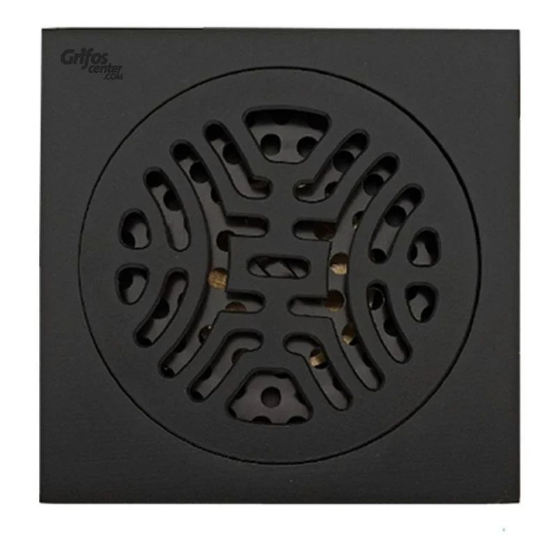 Rejilla De Piso Cuadrada 10x10cm Negra Azteca