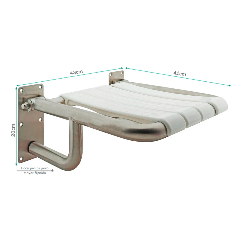 Silla De Seguridad Institucional Plegable Para La Ducha - Image 2