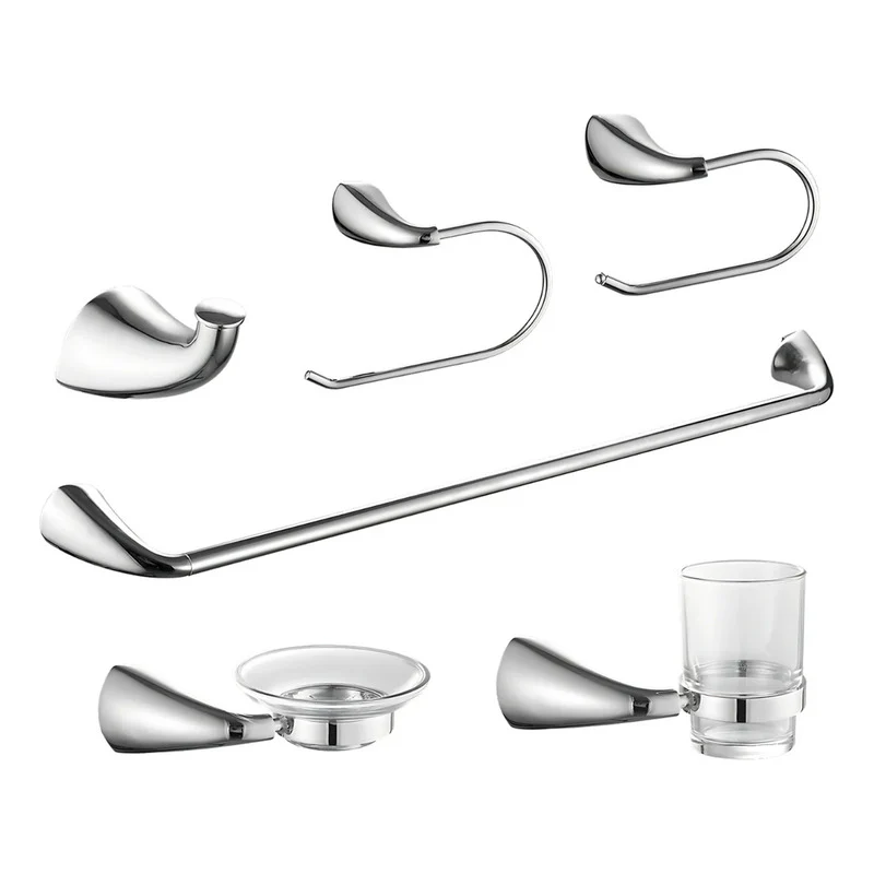 Accesorios Para Baño Cromado Izmir X 6 Piezas