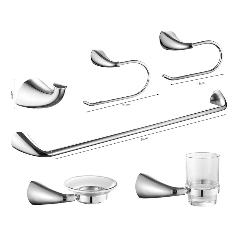 Accesorios Para Baño Cromado Izmir X 6 Piezas - Image 2