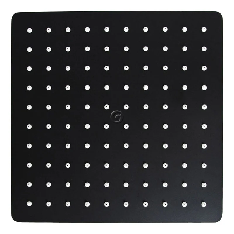 Ducha Negra 20x20cm Cuadrada Con Tubo Cuadrado - Image 5