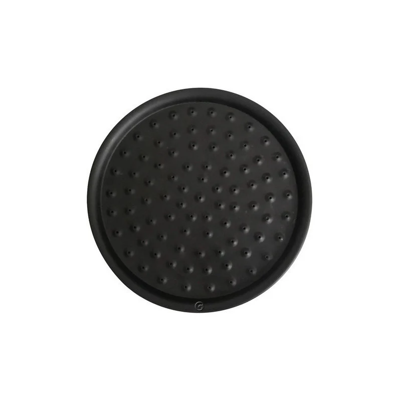 Ducha Vintage Negro 30cm Sin Tubo