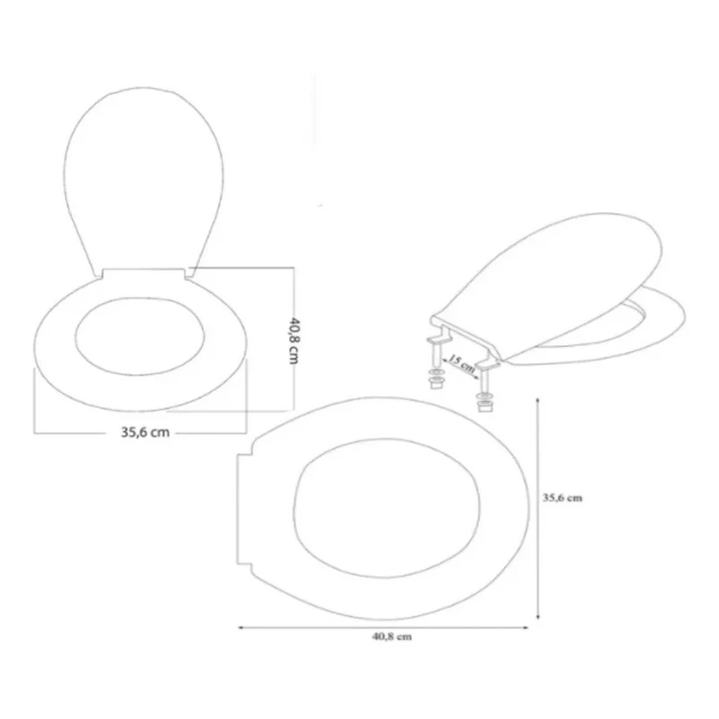Asiento Sanitario Universal Belo Beige - Image 3