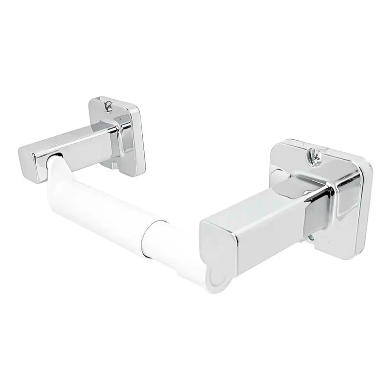 Portarrollo Para Baño Cuadrado Cromado Salento