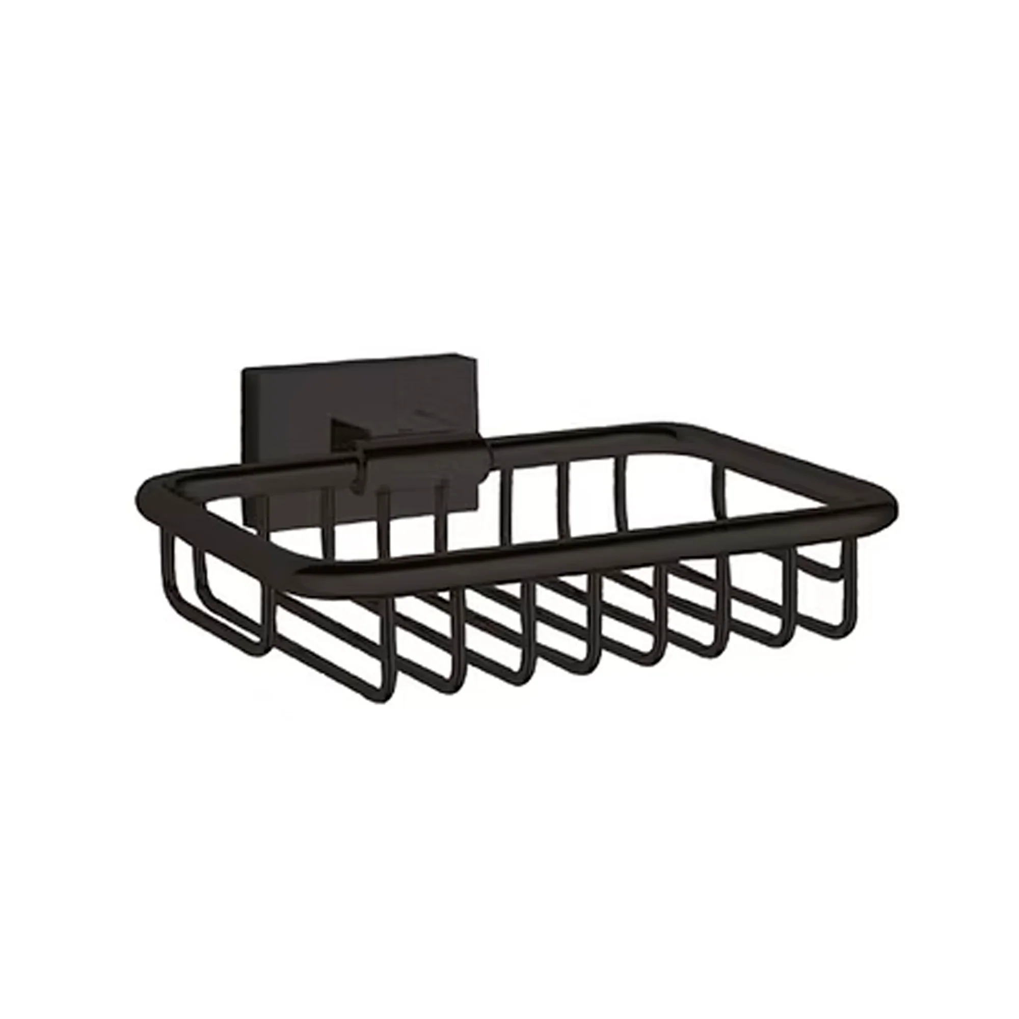 Jabonera para Baño Cuadrado Negro Mate Rubo
