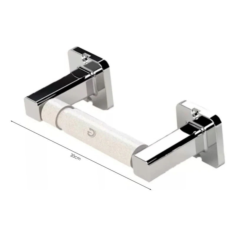 Portarrollo Para Baño Cuadrado Cromado Barú - Image 2