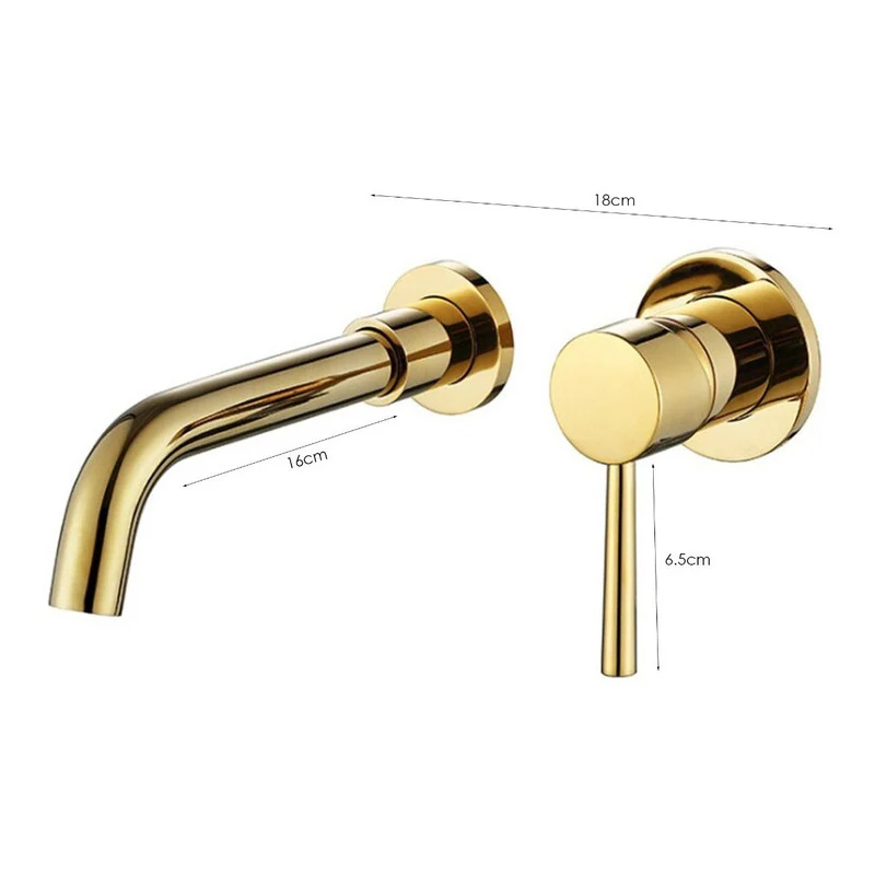 Grfieria Monocontrol Lavamanos Pared Oro Vintage - Image 2