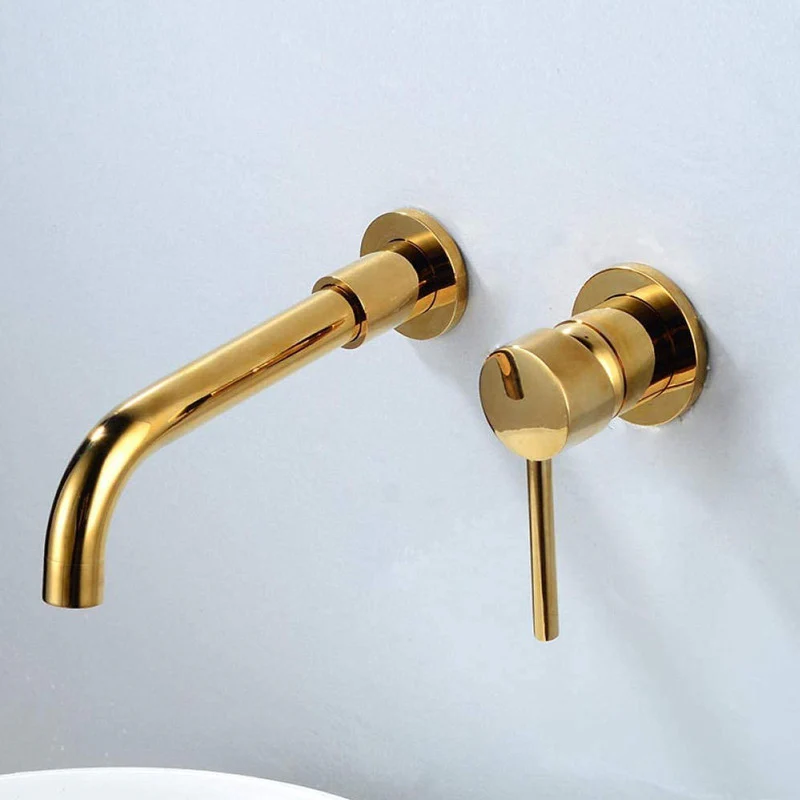 Grfieria Monocontrol Lavamanos Pared Oro Vintage - Image 4