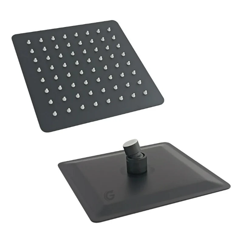 Kit De Ducha 20 X20 Cm + Tubo 40cm + Monocontrol Negro Vinta - Image 3
