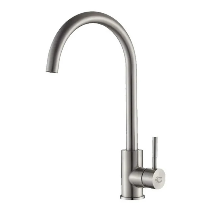 Griferia Lavaplatos Monocontrol Vertical Acero Inox.