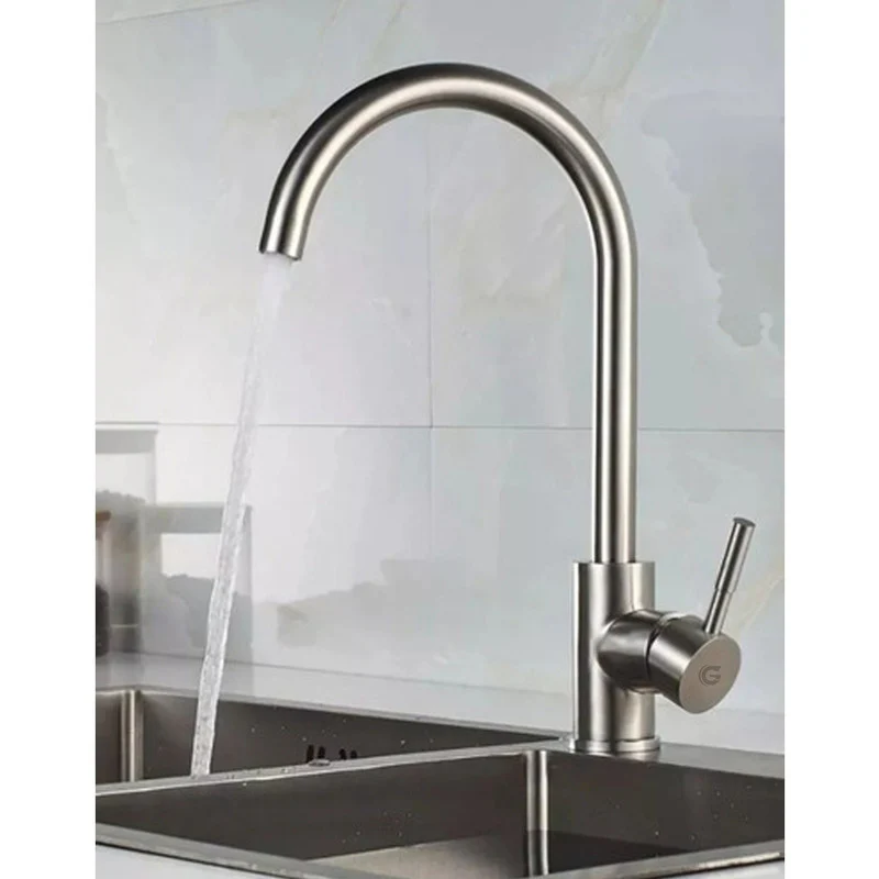 Griferia Lavaplatos Monocontrol Vertical Acero Inox. - Image 3