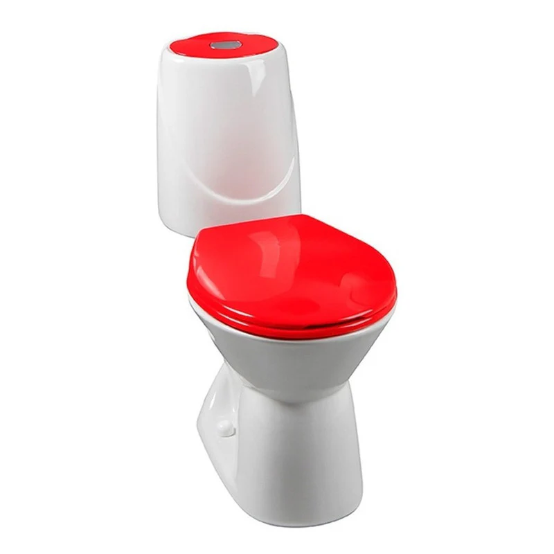 Kit Asiento Sanitario Rojo + Tapa Happy - Image 4
