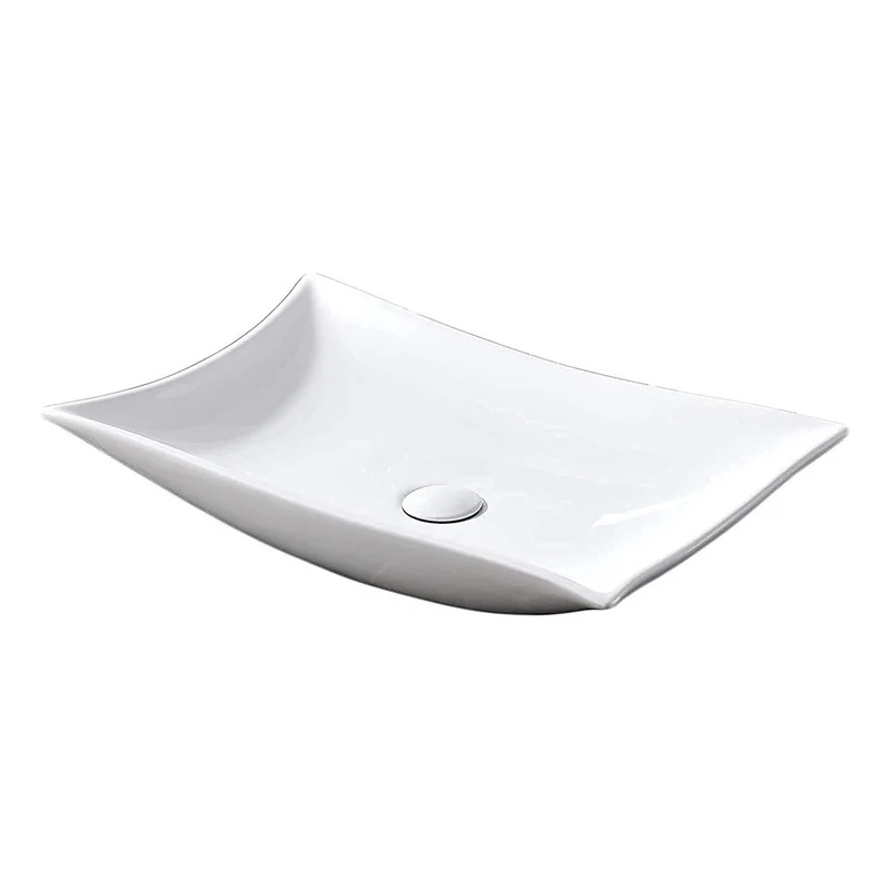 Lavamanos Cuadrado En Porcelana Blanco