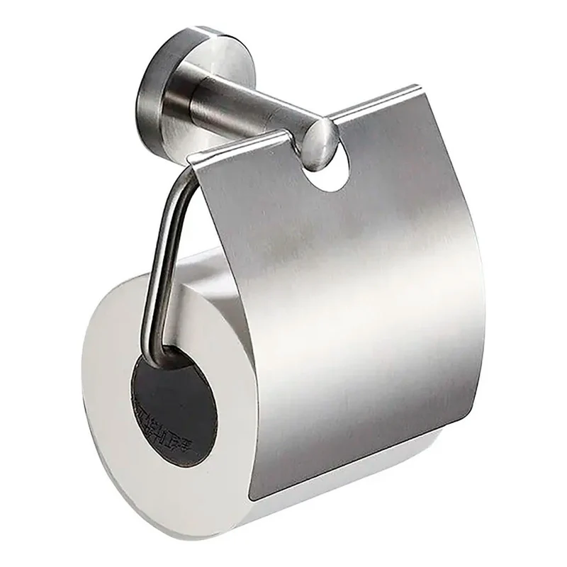 Porta Rollo Para Baño Metálico Satinado