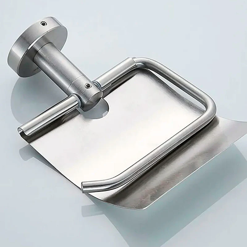 Porta Rollo Para Baño Metálico Satinado - Image 4