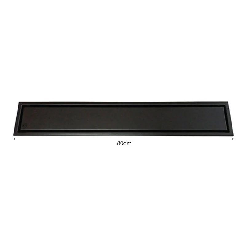 Rejilla Piso Rectangular Invisible De 80cm X 10cm Negro Mate - Image 2