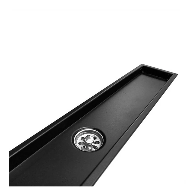 Rejilla Piso Rectangular Invisible De 80cm X 10cm Negro Mate - Image 4