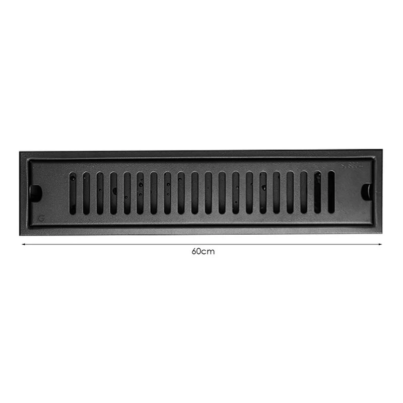 Rejilla Piso Rectangular Ladrillo De 60cm X 10cm Negro Mate - Image 2