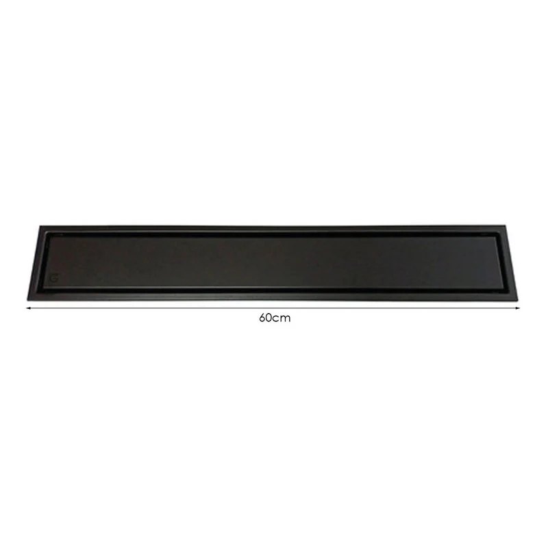 Rejilla Piso Rectangular Invisible De 60cm X 10cm Negro Mate - Image 2