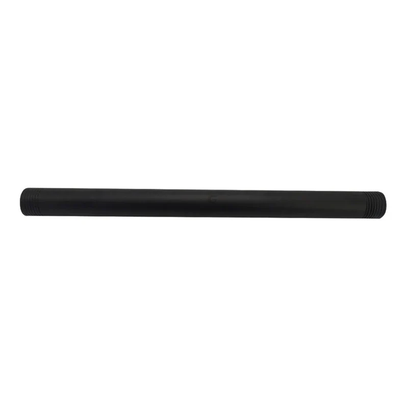 Tubo Redondo Ducha De Techo Negro 25cm